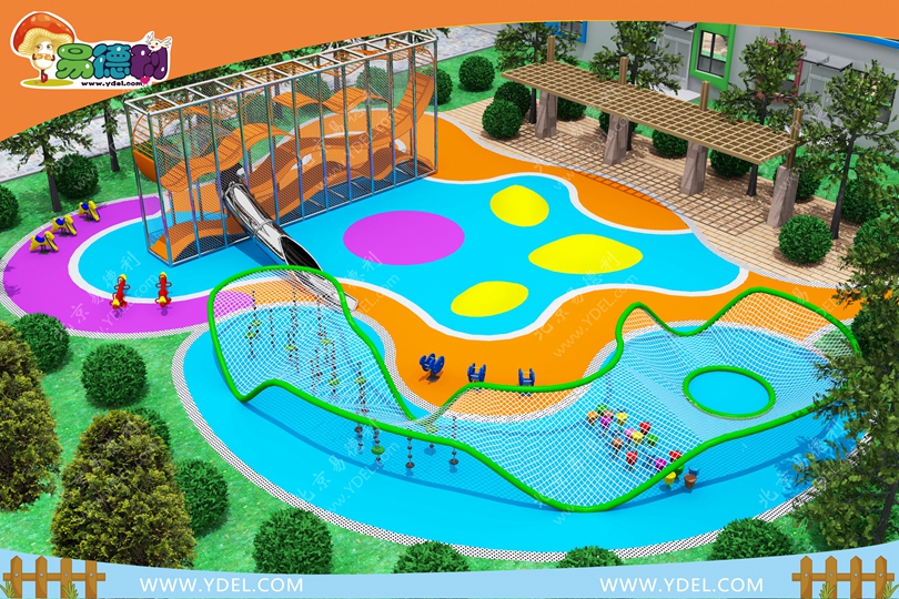 小區廣場兒童攀爬網設備